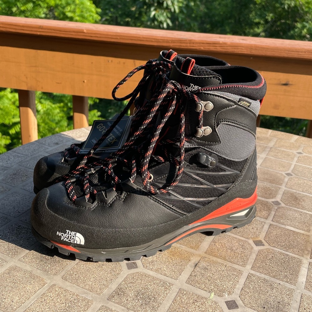 The North Face Black and Red Lace Up Boots